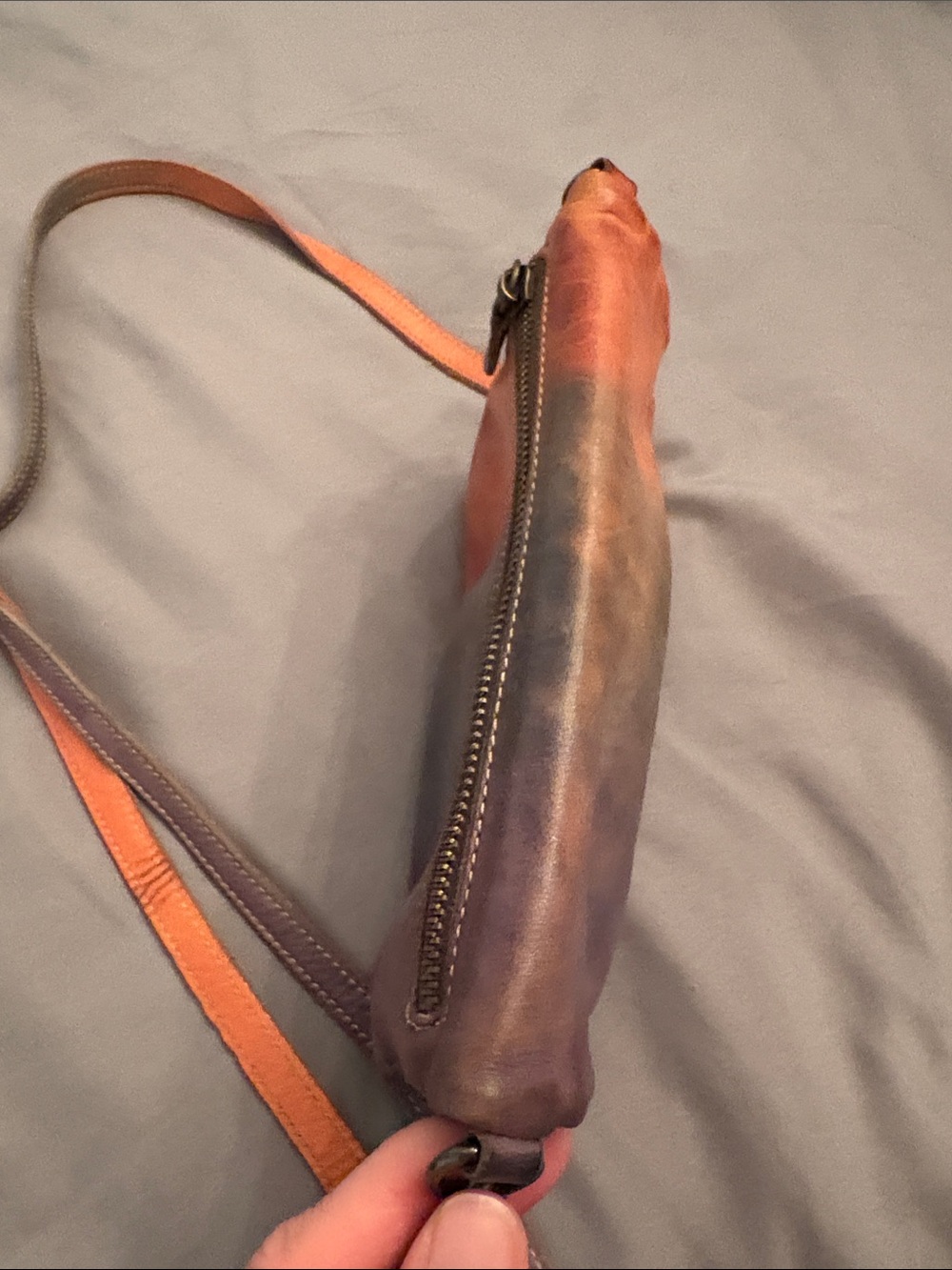 Bed Stu Ombre Leather Crossbody Clutch in Purple and Red - Picture 9 of 11